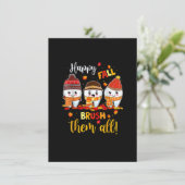 Invitation Joyeux Automne Brossez Les Tous Équipe De Dentiste (Debout devant)