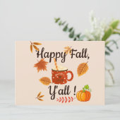 Invitation Joyeux Automne, tout le monde ! (Debout devant)