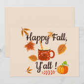 Invitation Joyeux Automne, tout le monde ! (Devant / Derrière)