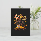 Invitation Joyeux automne Y'all Thanksgiving Trois Dachshund  (Debout devant)