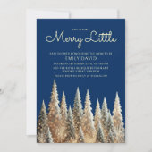 Invitation Joyeux Baby shower de Noël de la forêt de Little F (Devant)