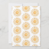 Invitation Joyeux Baby shower de saumons jaunes (Dos)