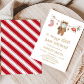 Invitation Joyeux Baby shower de vêtements de Noël