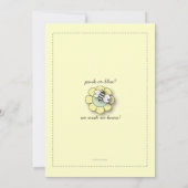 Invitation Joyeux Baby shower neutre des couples d'abeilles (Dos)