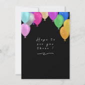 Invitation Joyeux ballon du Nouvel An (Dos)