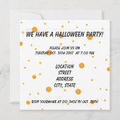 Invitation Joyeux Ballons du parti Halloween (Dos)