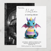 Invitation *~* Joyeux Bébé Dragon Photo AP88 Anniversaire (Devant / Derrière)