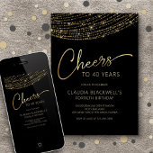Invitation Joyeux Black Gold 40e anniversaire