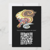 Invitation Joyeux Blue Artist Party Doodé Création (Dos)