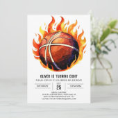 Invitation Joyeux Boho Net Basketball Anniversaire (Debout devant)