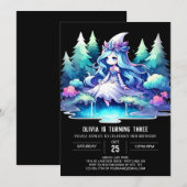 Invitation Joyeux Boho Princess Anniversaire (Devant / Derrière)