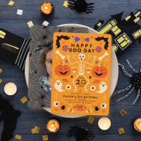 Joyeux Boo Day Squelette Photo Anniversaire Hallow
