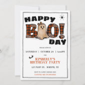 Invitation Joyeux BooDay fête d'anniversaire (Devant)