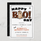 Invitation Joyeux BooDay fête d'anniversaire (Devant / Derrière)