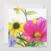 Invitation Joyeux bouquet de fleurs (Dos)