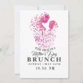 Invitation Joyeux Brunch de la Fête des Mères (Devant)