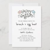 Invitation Joyeux Brunch de Pâques et chasse aux oeufs (Devant)