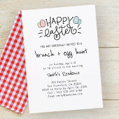 Invitation Joyeux Brunch de Pâques et chasse aux oeufs
