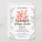 Invitation Joyeux Brunch de Pâques et chasse aux oeufs (Devant)