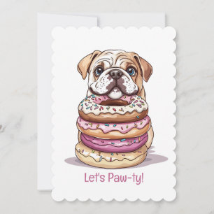 Invitation Joyeux Bulldogs anglais
