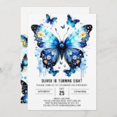 Invitation Joyeux Butterfly Boy à édition (Devant / Derrière)