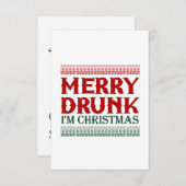 Invitation Joyeux Bûveur Je Suis Noël (Devant / Derrière)