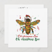 Invitation Joyeux cadeau d'abeilles de Noël (Devant / Derrière)