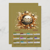 Invitation Joyeux calendrier de la nouvelle année 2025 (Devant / Derrière)