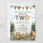 Invitation Joyeux Camper 2e anniversaire (Devant)