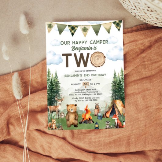 Invitation Joyeux Camper 2e anniversaire