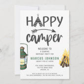 Invitation Joyeux Camper Boy's Birthday Party (Devant)