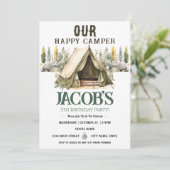 Invitation Joyeux Camper Kids 5e anniversaire (Debout devant)