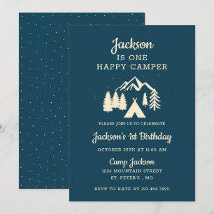 Invitation Joyeux Camping Anniversaire