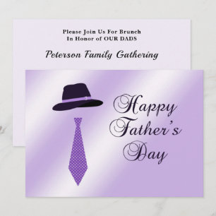 Invitation Joyeux Casquette de Fête des pères Purple Dot Crav
