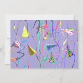 Invitation Joyeux Casquettes de fête d'anniversaire (Dos)