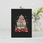 Invitation Joyeux Catmas Chat Pyjamas Noël X mas Ugly Swea (Debout devant)