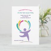 Invitation Joyeux c'est l'année bissextile Anniversaire (Debout devant)