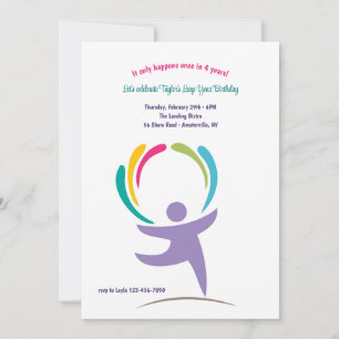 Invitation Joyeux c'est l'année bissextile Anniversaire