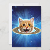 Invitation Joyeux chat dans l'espace. (Dos)