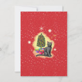 Invitation Joyeux chat de Noël (Dos)