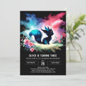 Invitation Joyeux chat moderne Anniversaire (Debout devant)