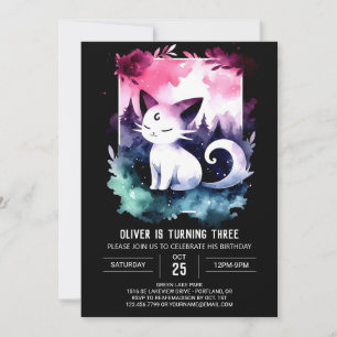 Invitation Joyeux Chat Personnalisé Anniversaire