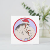 Invitation Joyeux Cheval de Noël (Debout devant)