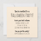 Invitation Joyeux chien d'Halloween Goldendoodle (Dos)
