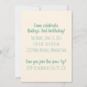 Invitation Joyeux Chiens d'or d'excursion d'anniversaire (Dos)