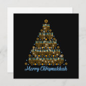 Invitation Joyeux Chrismukkah 2022 Joyeux Hanukkah Noël T (Devant / Derrière)