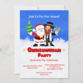 Invitation Joyeux Chrismukkah Père Noël rencontre le parti Ra (Devant)
