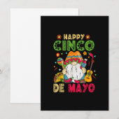 Invitation Joyeux Cinco De Mayo Gnome Mexicain Cinco De Mayo (Devant / Derrière)