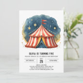 Invitation Joyeux cirque de carnaval éditable (Debout devant)