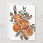 Invitation Joyeux Citrus Pine Holiday (Dos)